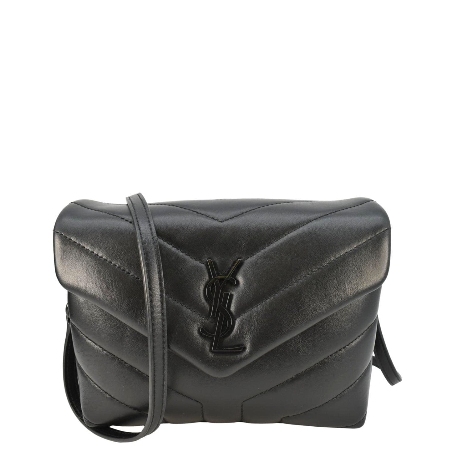 Saint Laurent Loulou Leather Black Crossbody Style 14