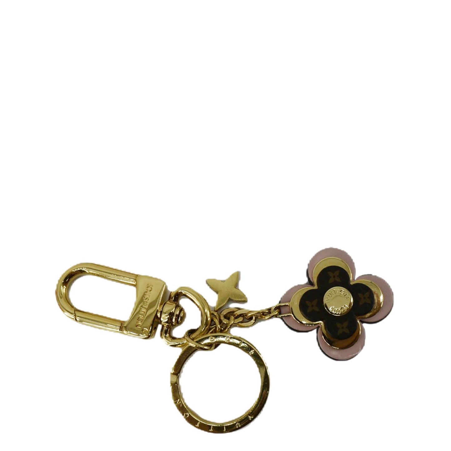 LOUIS VUITTON Monogram Blooming Flowers BB Bag Charm Key Holder Pink