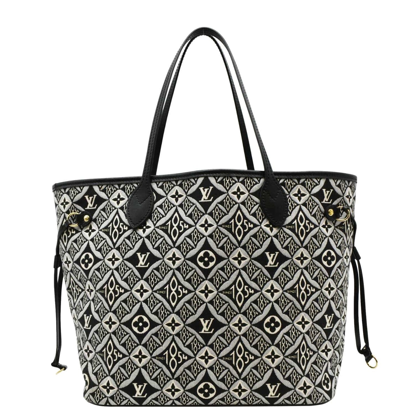 LOUIS VUITTON Since 1854 Neverfull MM Jacquard Shoulder Bag Black