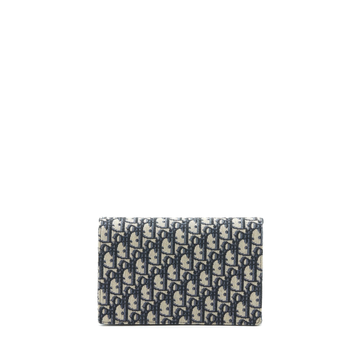 Dior Saddle Pouch With Chain Blue Dior Oblique Jacquard