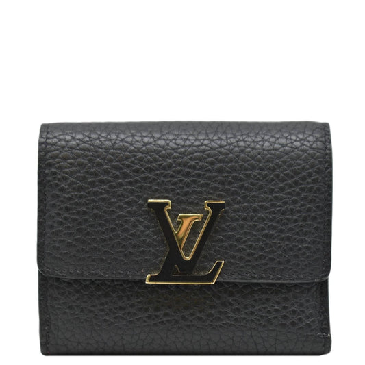 LOUIS VUITTON Capucines XS Taurillon leather Wallet Black
