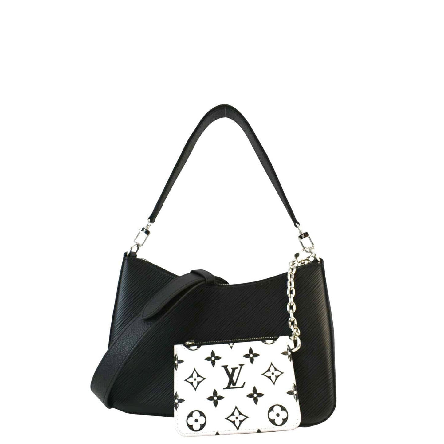 LOUIS VUITTON Marelle Epi Leather Shoulder Bag Black