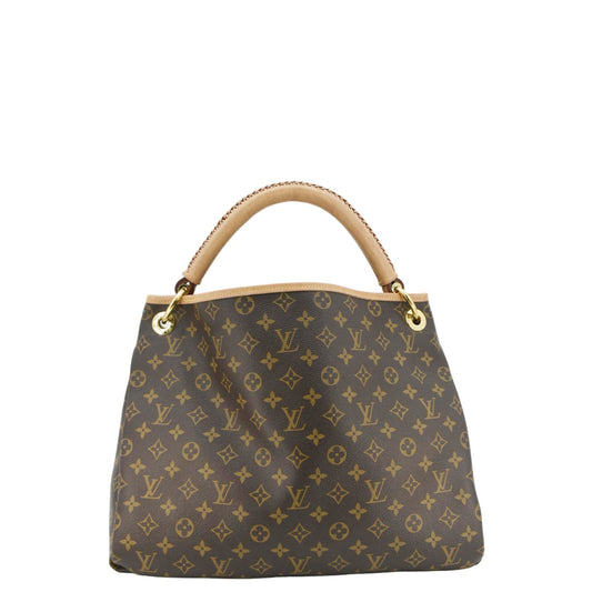LOUIS VUITTON Artsy MM Monogram Canvas Hobo Bag Brown