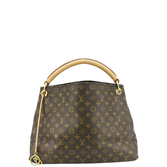 LOUIS VUITTON Artsy MM Monogram Canvas Hobo Bag Brown