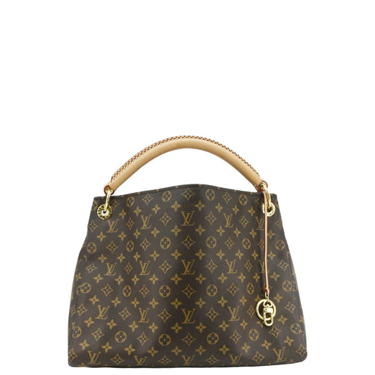 LOUIS VUITTON Artsy MM Monogram Canvas Hobo Bag Brown