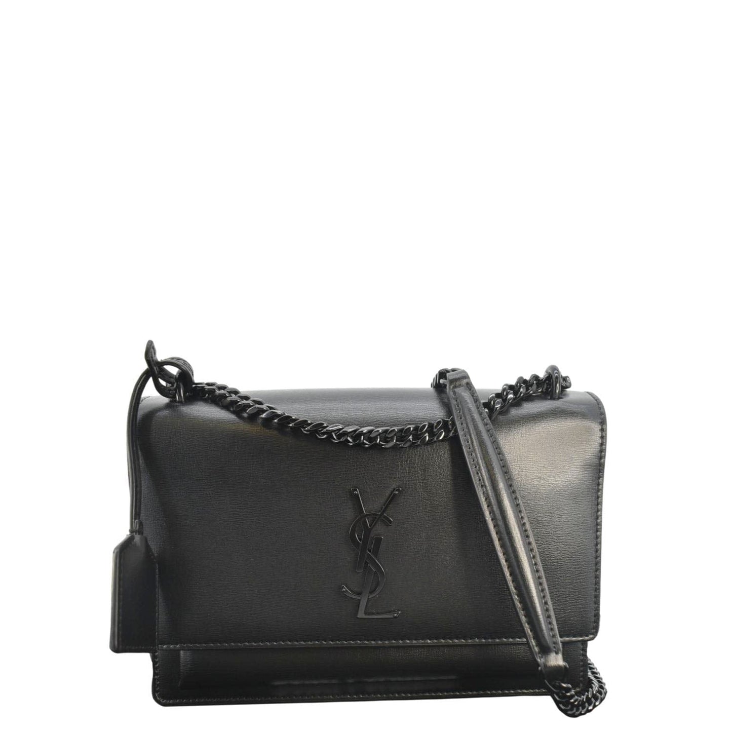 Saint Laurent Sunset Leather Black Shoulder Bag Style 7