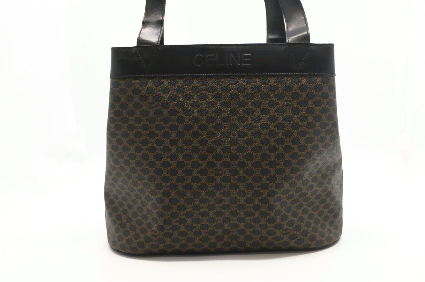 Celine Shoulder Bag in Black Macadam Canvas