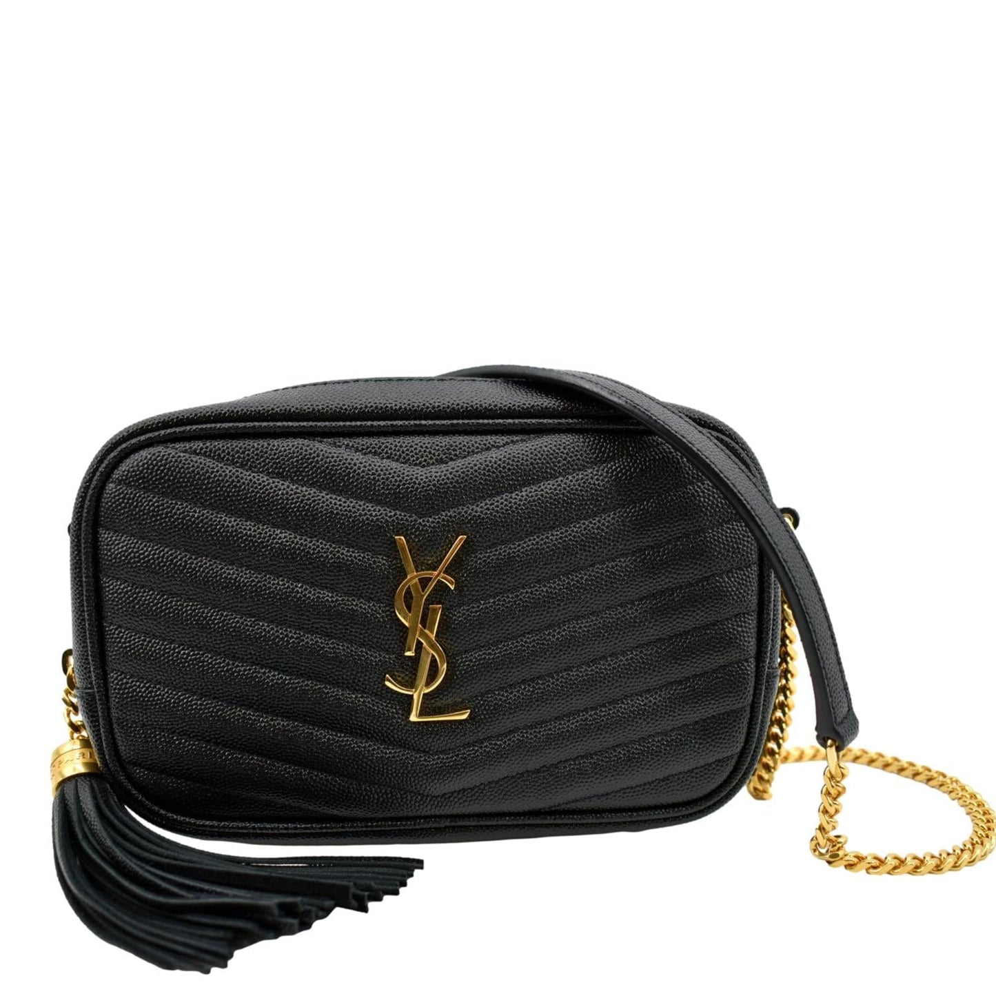 Saint Laurent Lou Leather Black Crossbody Style 18