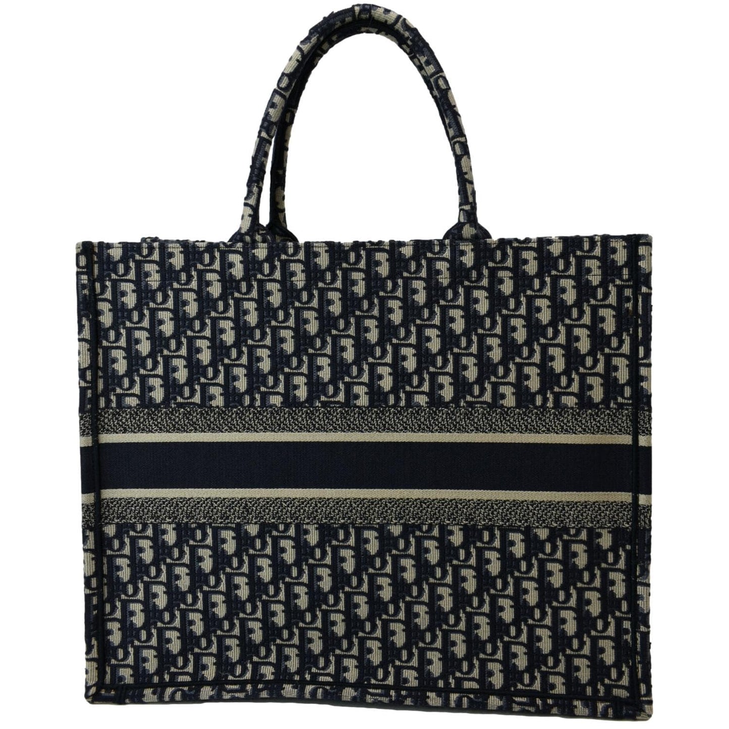 CHRISTIAN DIOR Large Book Oblique Embroidered Canvas Tote Bag Multicolor - Hot Deals