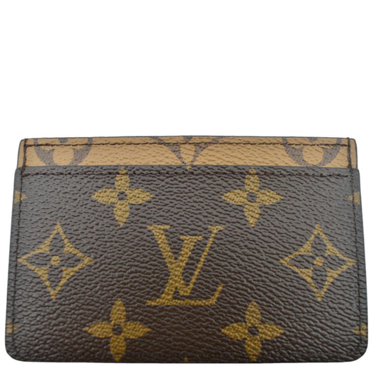 LOUIS VUITTON Card Holder Monogram Canvas Brown