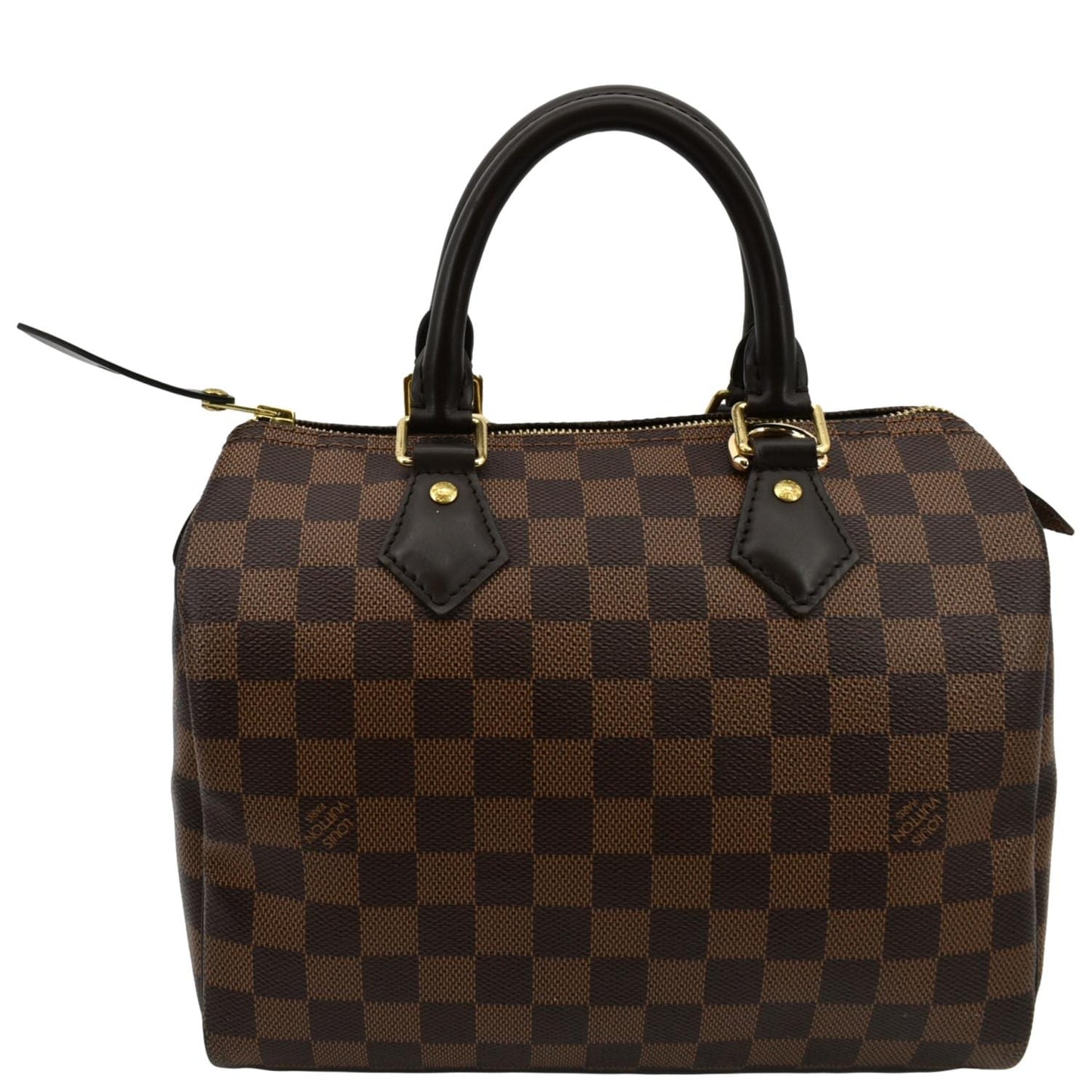 LOUIS VUITTON 25 Damier Ebene Satchel Bag Brown