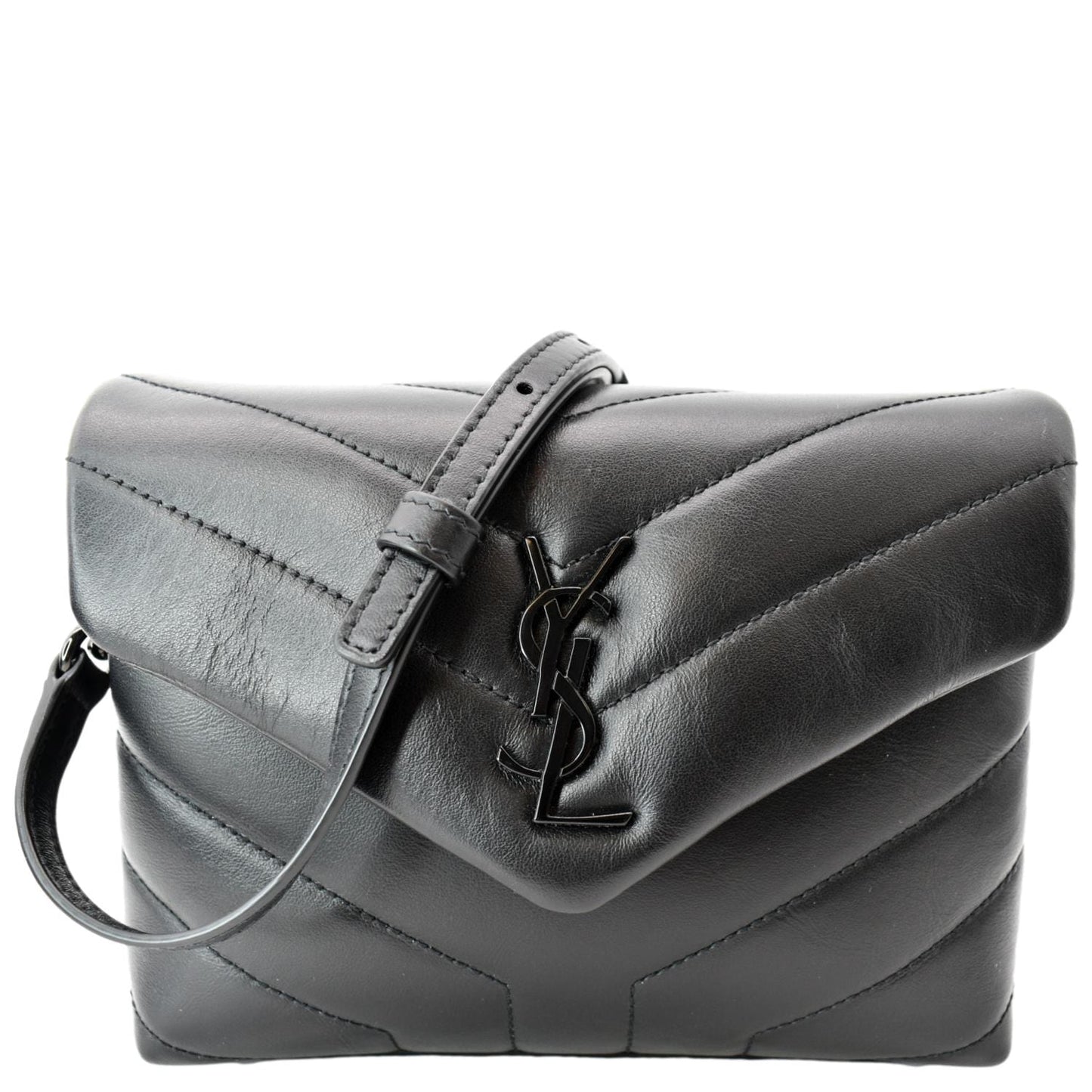 Saint Laurent Loulou Leather Black Crossbody Style 6