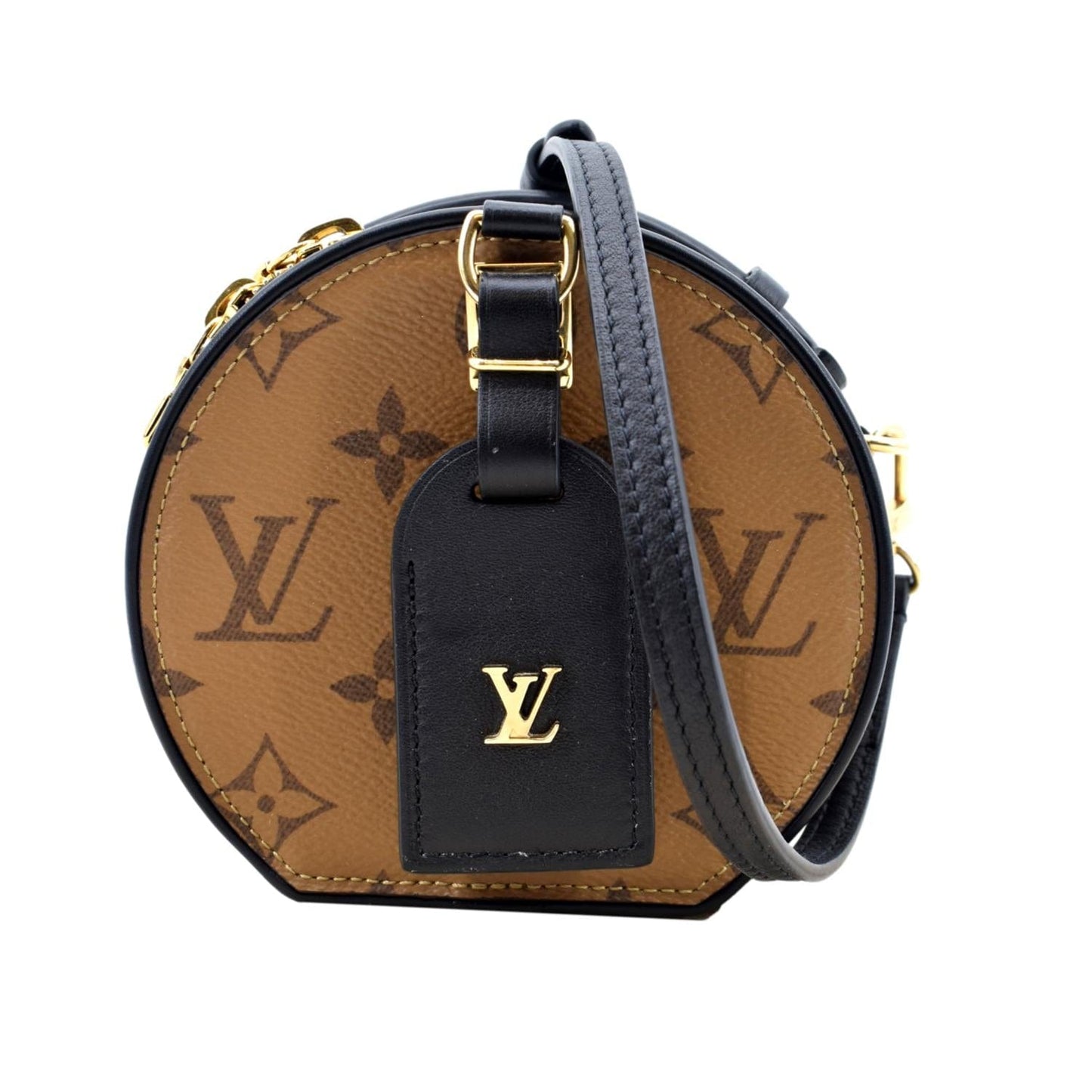 LOUIS VUITTON Mini Boite Chapeau Reverse Monogram Canvas Shoulder Bag Brown