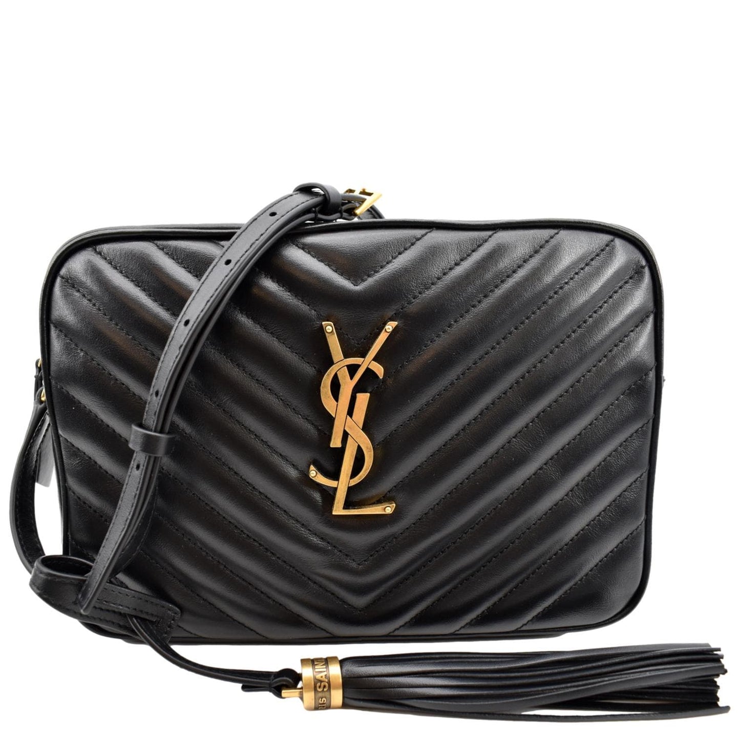 Saint Laurent Lou Leather Black Crossbody Style 16