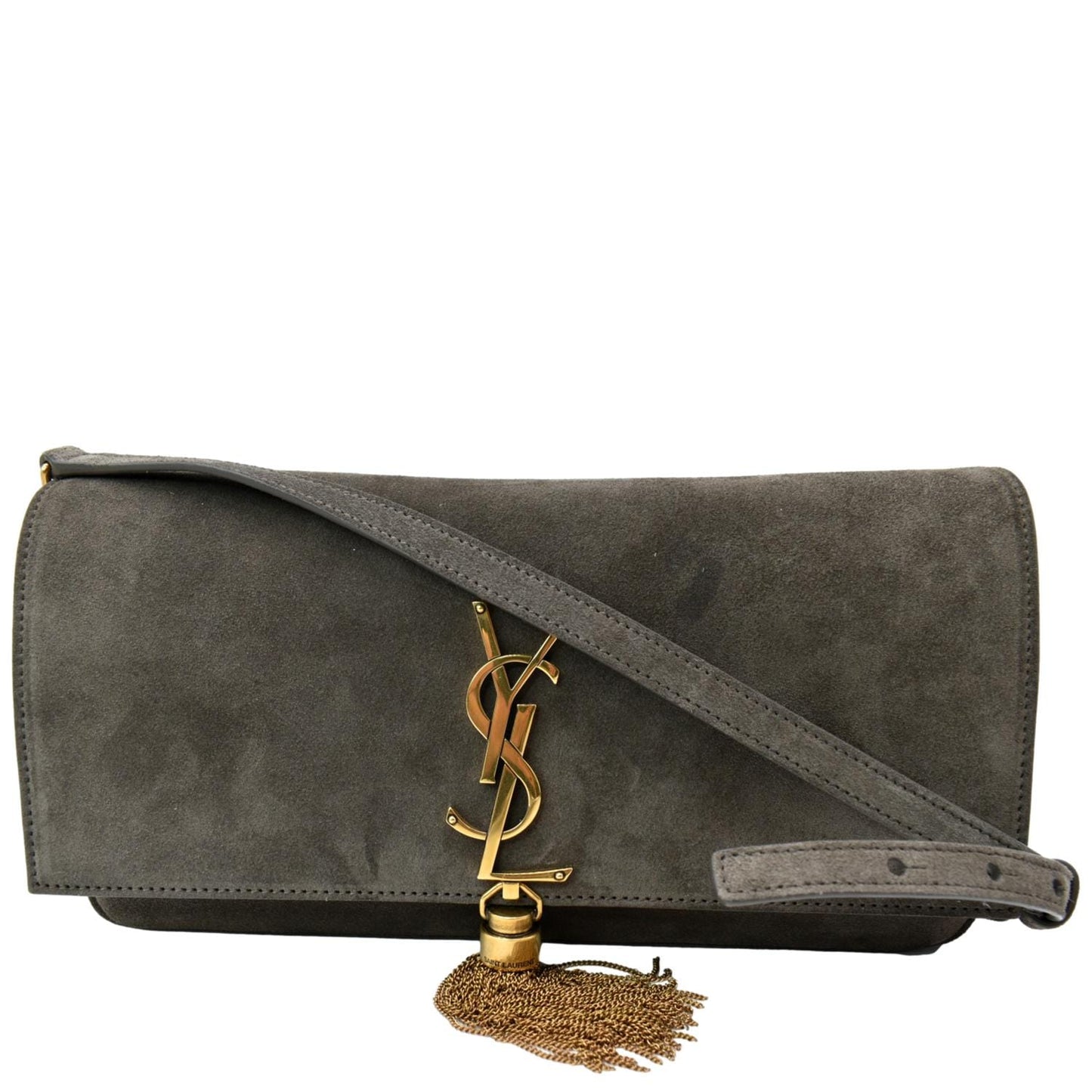 Saint Laurent Kate Suede Brown Shoulder Bag
