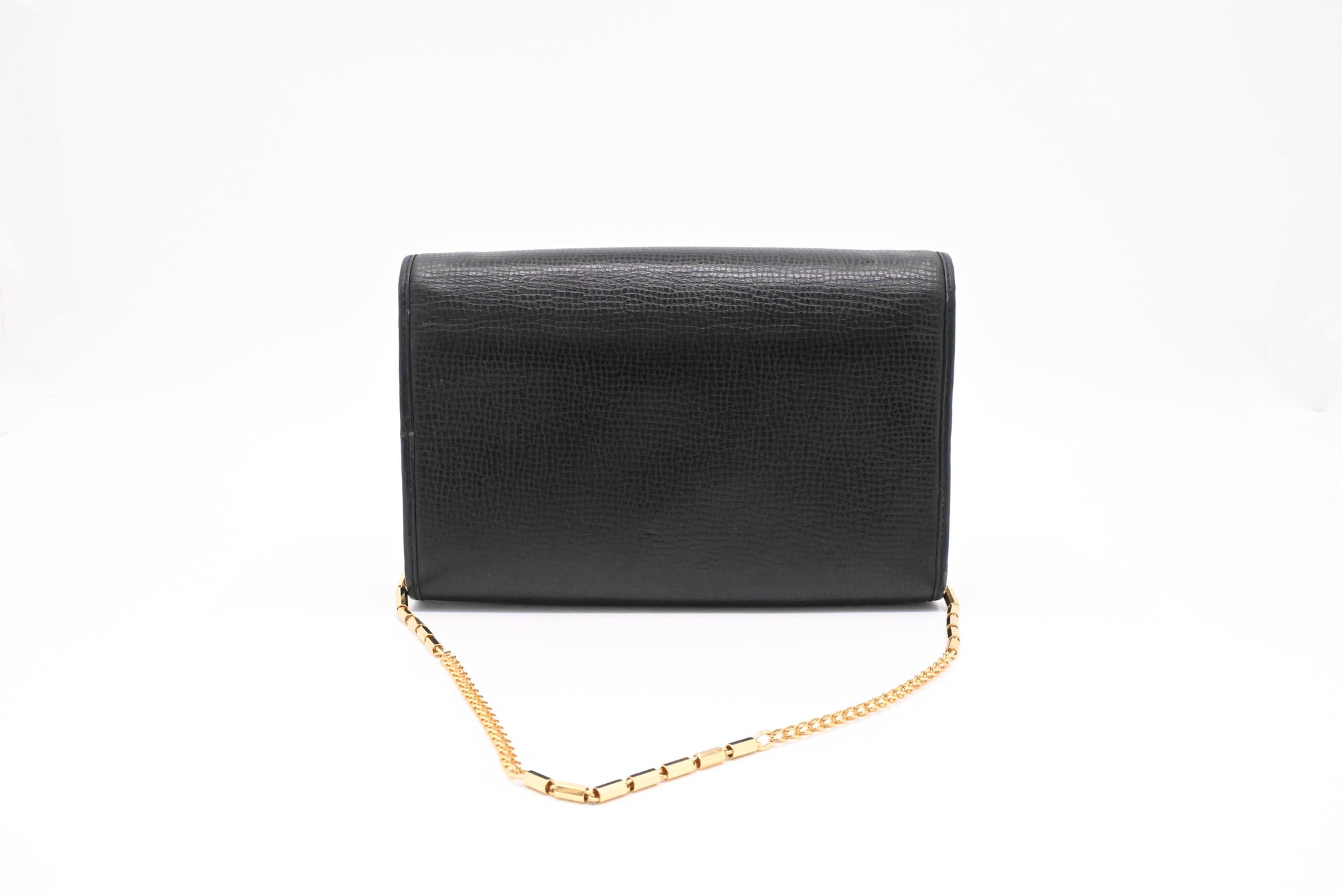 Dior Chain Shoulder Bag in Black Leather