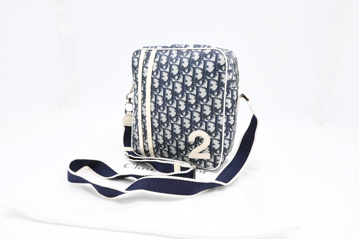 Dior Crossbody in Blue Trotter Coated Canvas