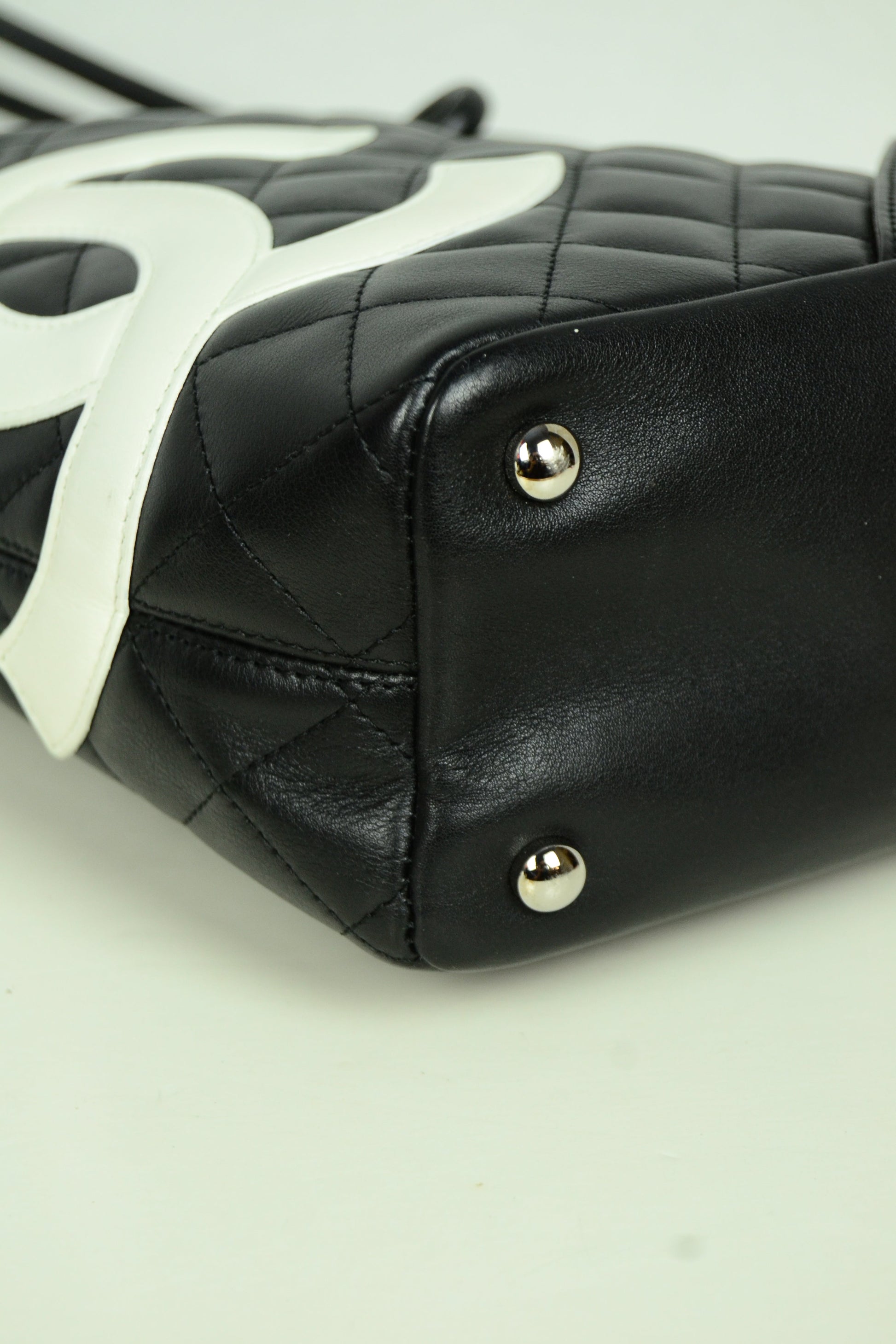 Chanel Black/White Quilted CC Cambon Tote Tote Bag - Rovelle Bags