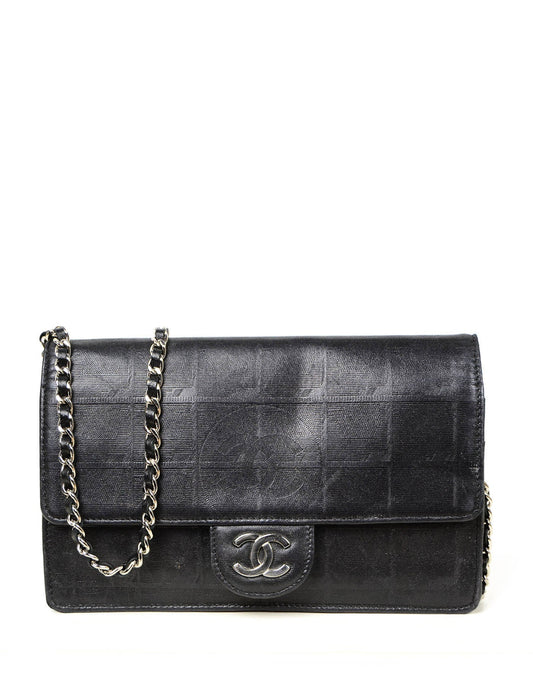 Chanel Black Nylon Travel Ligne Wallet Crossbody Bag - Rovelle Bags