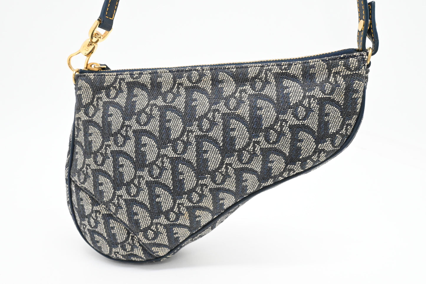 Dior Saddle Pouch in Blue Oblique Canvas