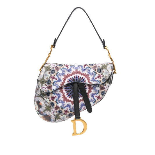 Dior Calfskin Kaleidiorscopic Embroidered Saddle Bag