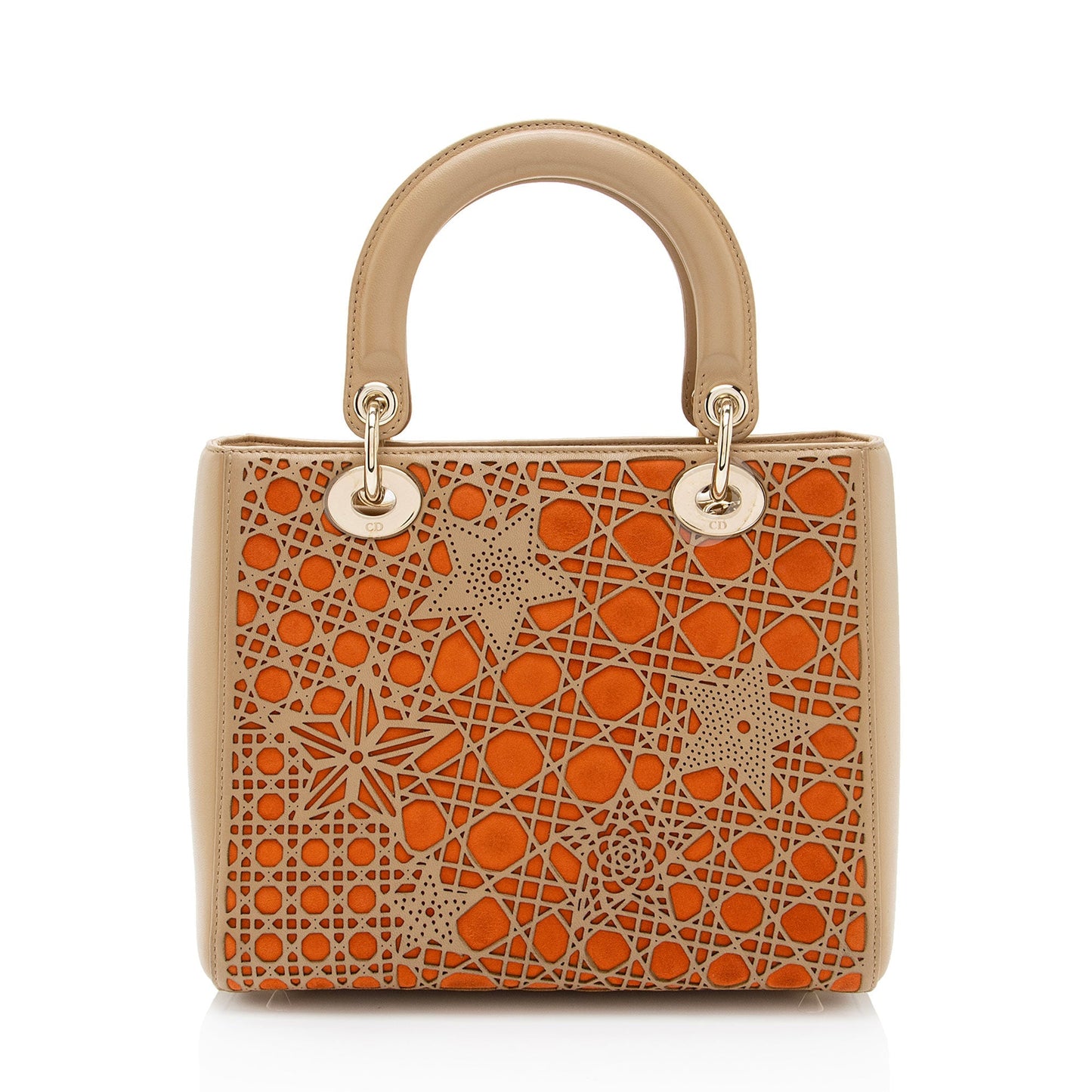 Dior Calfskin Suede Cutout Stars Dior Medium Tote (SHF-8CybcW)