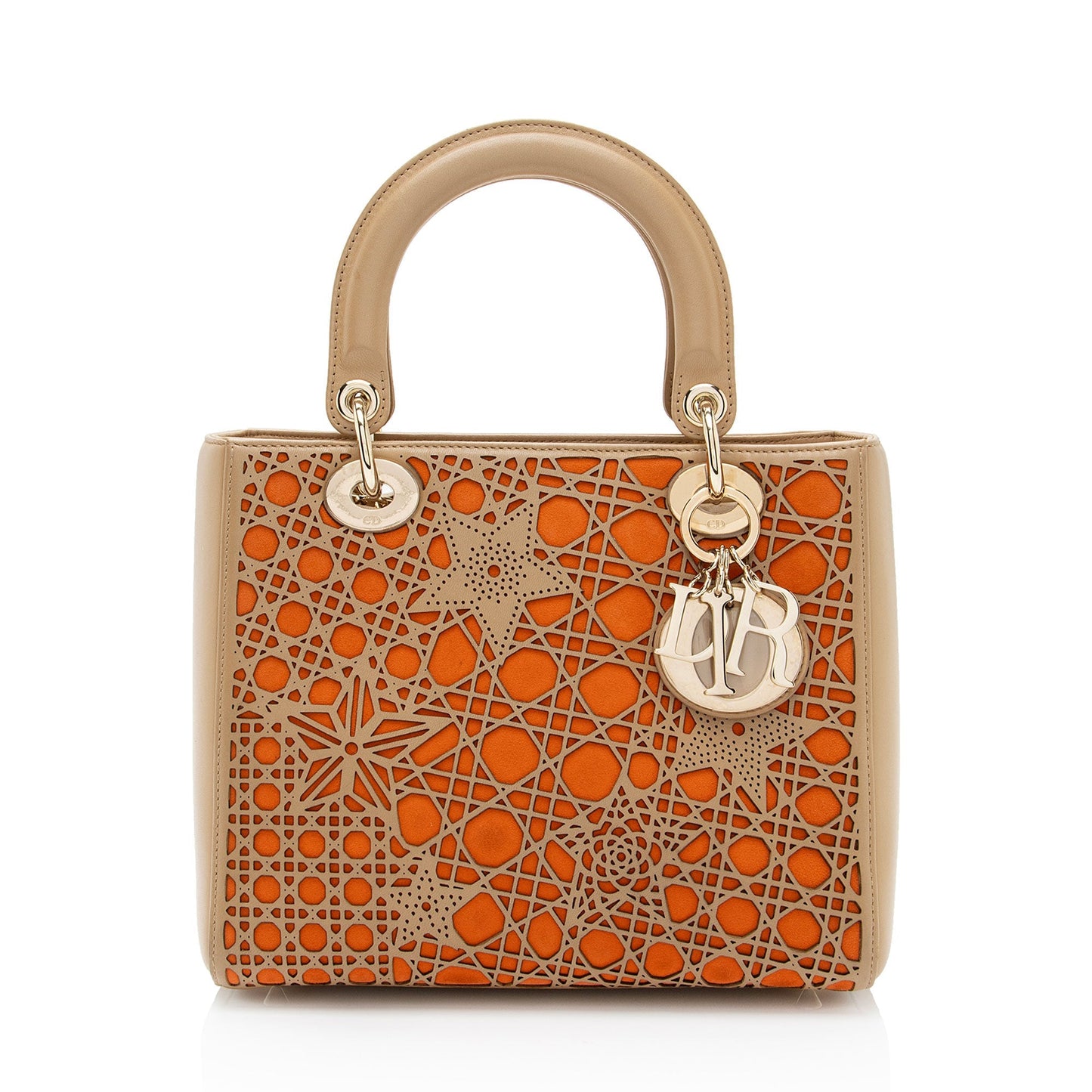 Dior Calfskin Suede Cutout Stars Dior Medium Tote (SHF-8CybcW)