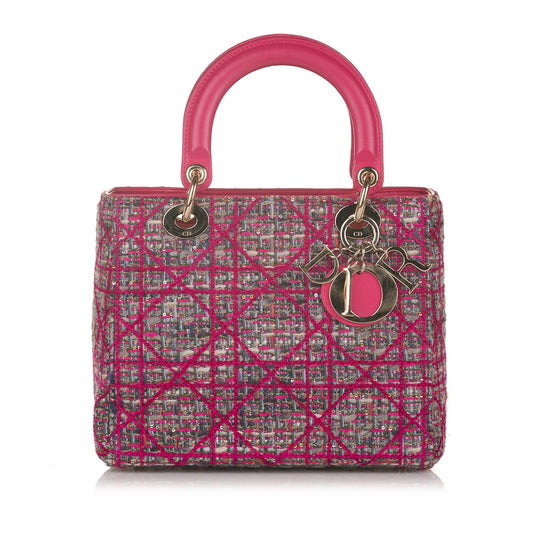Dior Cannage Dior Tweed Satchel (SHG-32424)