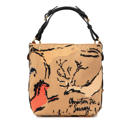 Dior Canvas DiorAvenue Sauvage Bucket Bag