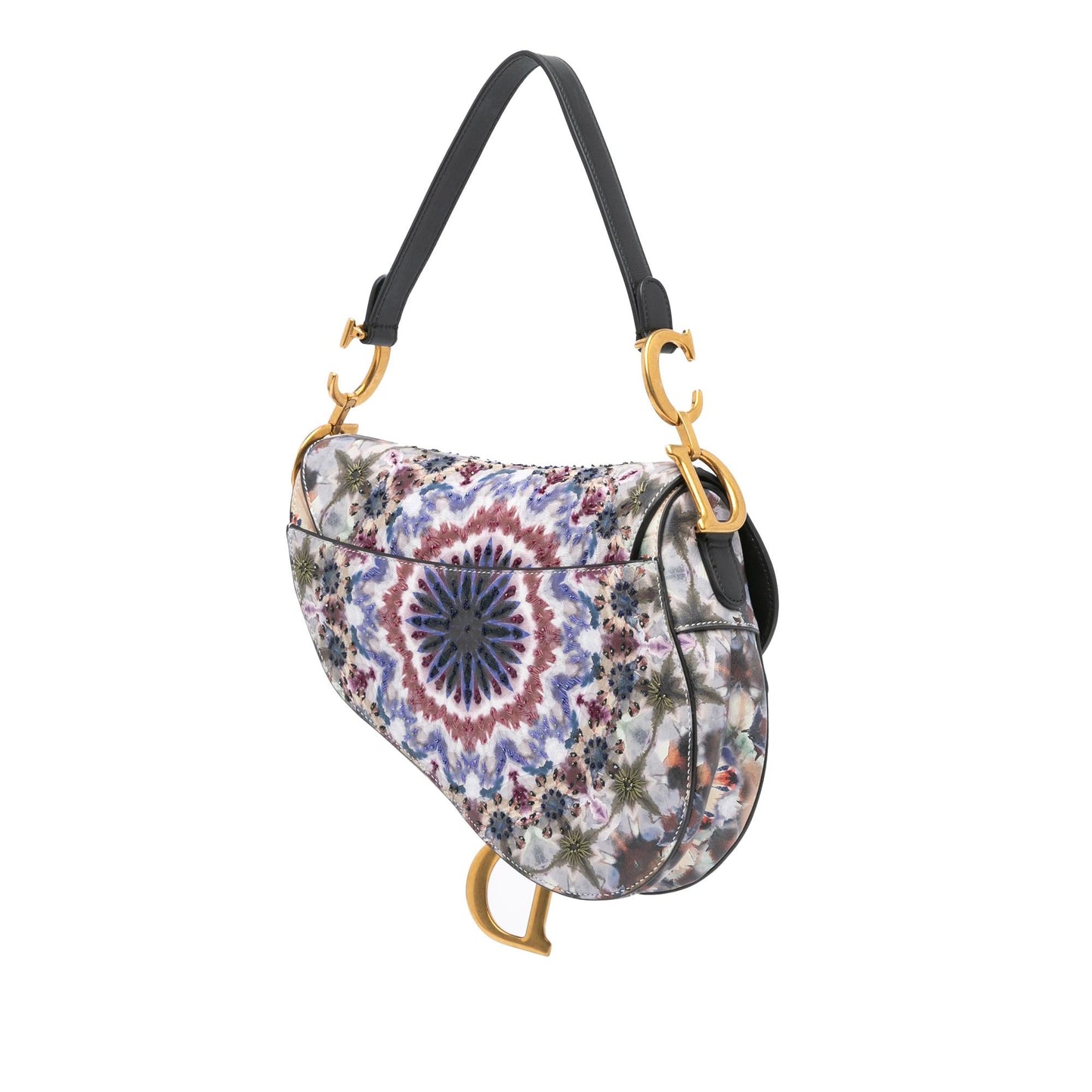 Dior Canvas Embroidered Kaleidiorscopic Saddle Bag