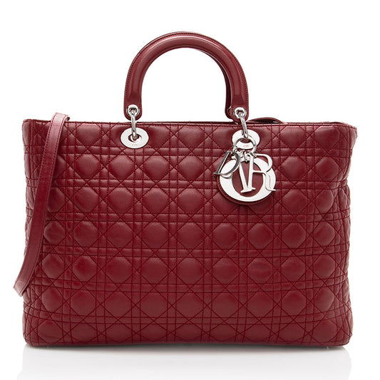 Dior Lambskin Dior Extra Large Tote (SHF-17888)