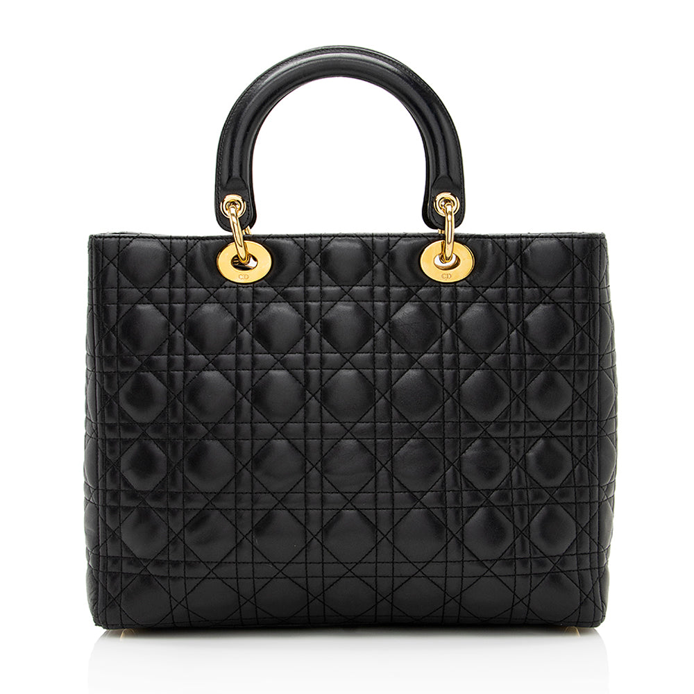 Dior Lambskin Dior Large Tote (SHF-20974)