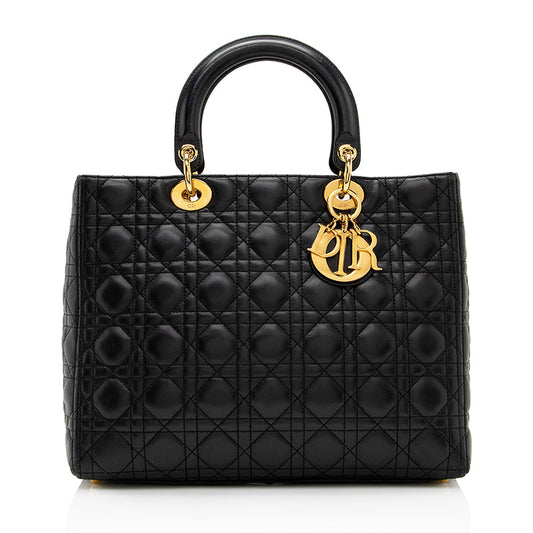 Dior Lambskin Dior Large Tote (SHF-20974)