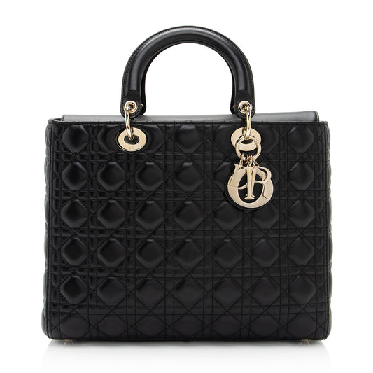 Dior Lambskin Dior Large Tote (SHF-9gavwy)