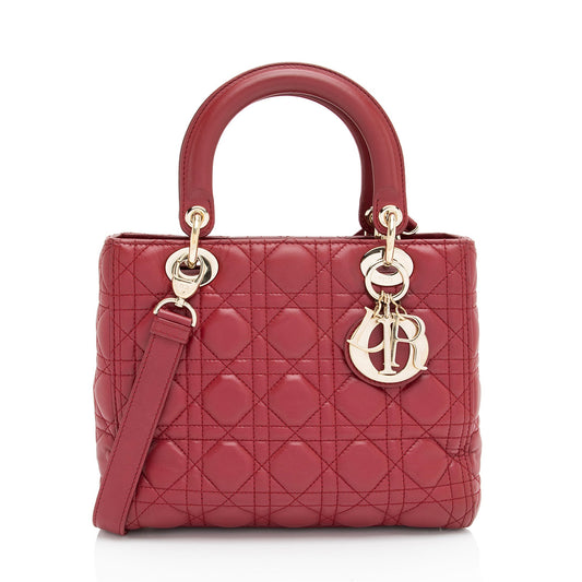 Dior Lambskin Dior Medium Tote (SHF-NvDj1u)