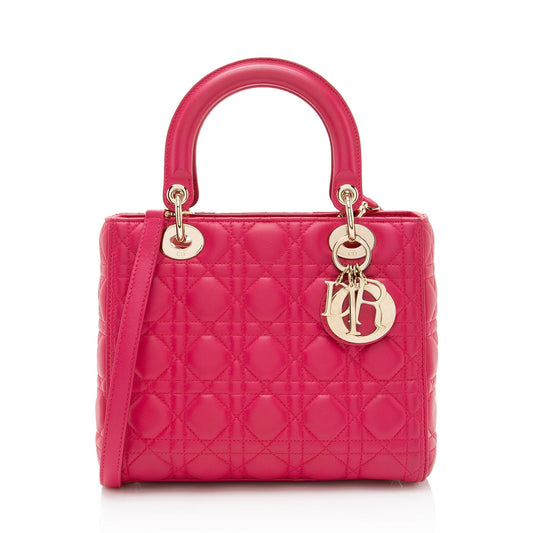 Dior Lambskin Dior Medium Tote (SHF-i1fx7x)