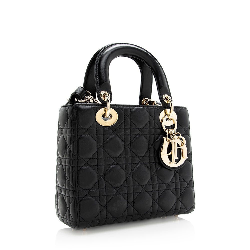 Dior Lambskin My Dior Lucky Badges Small Tote (SHF-19400)
