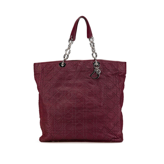 Dior Large Lambskin Cannage Dior Soft Shopping Tote (SHG-kg4Y5I)