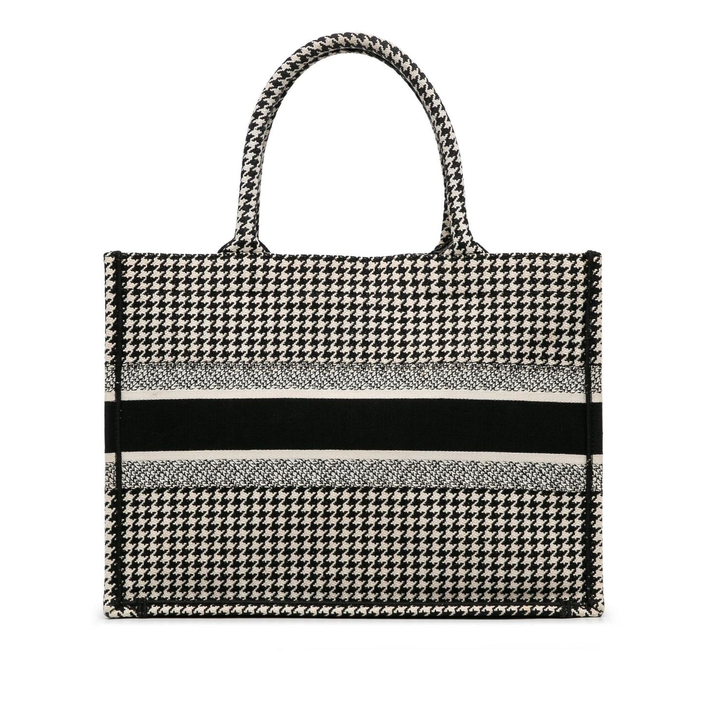 Dior Medium Houndstooth Embroidered Book Tote