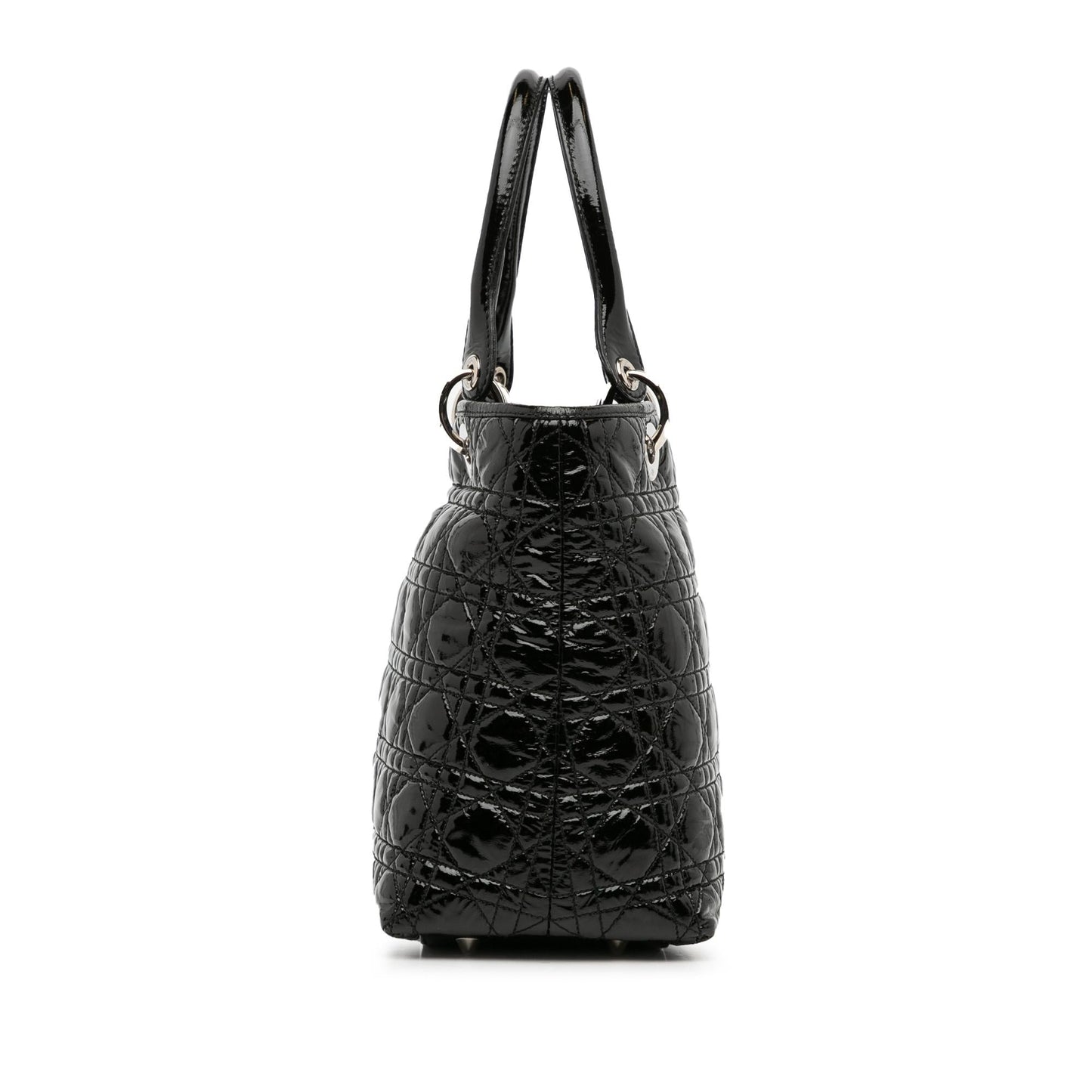 Dior Medium Patent Cannage Dior Soft Shopping Tote (SHG-l67PuF)