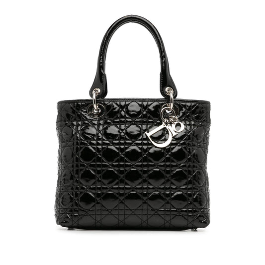 Dior Medium Patent Cannage Dior Soft Shopping Tote (SHG-l67PuF)