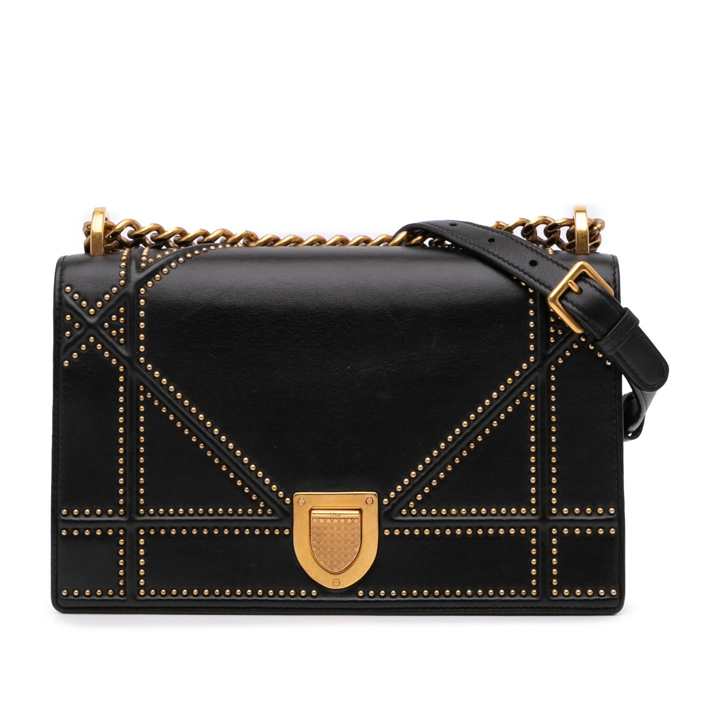 Dior Medium Studded Lambskin Diorama Flap