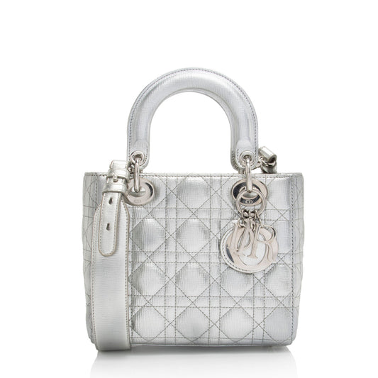Dior Metallic Leather Dior Small Tote (SHF-4YtjmZ)
