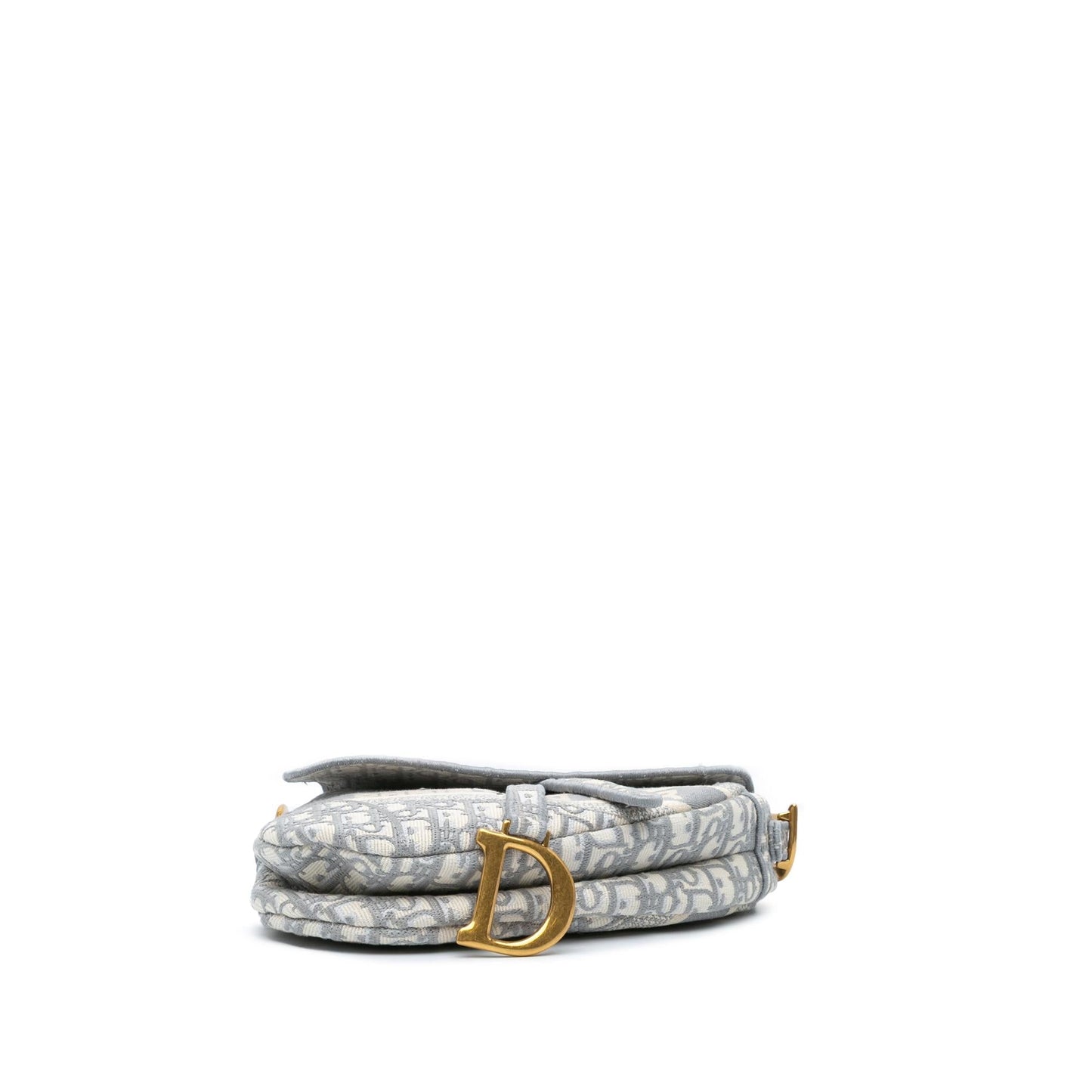 Dior Oblique Embroidered Canvas Saddle Bag