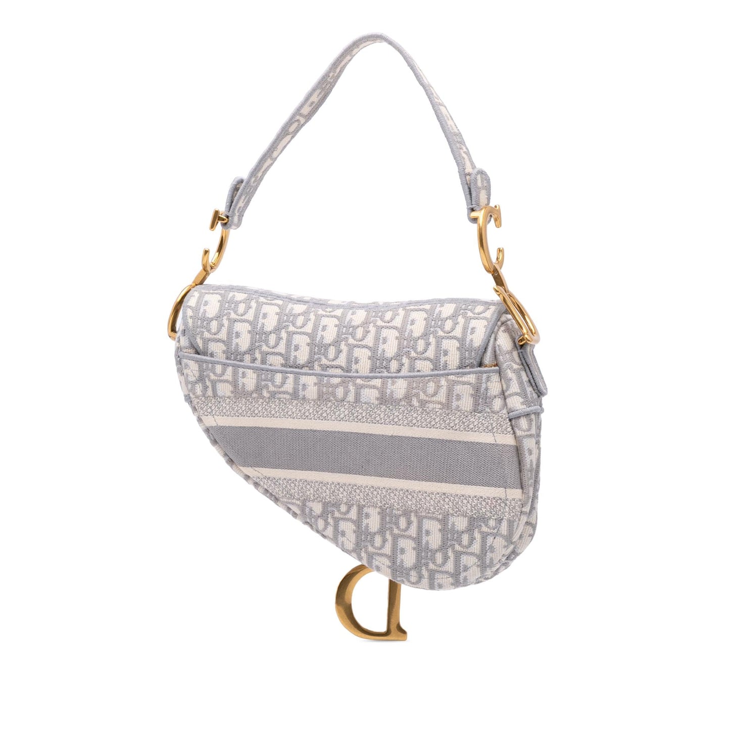 Dior Oblique Embroidered Canvas Saddle Bag