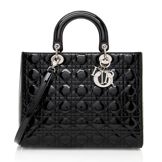 Dior Patent Leather Dior Large Tote (SHF-17675)
