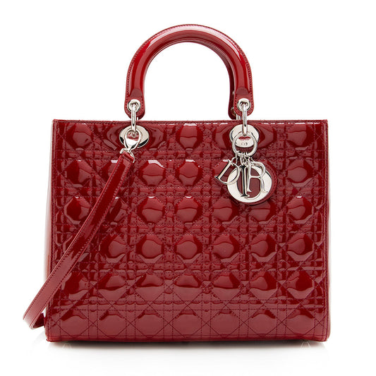 Dior Patent Leather Dior Large Tote (SHF-17791)