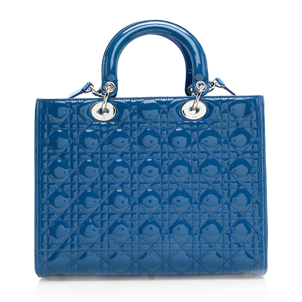 Dior Patent Leather Dior Large Tote (SHF-19135)