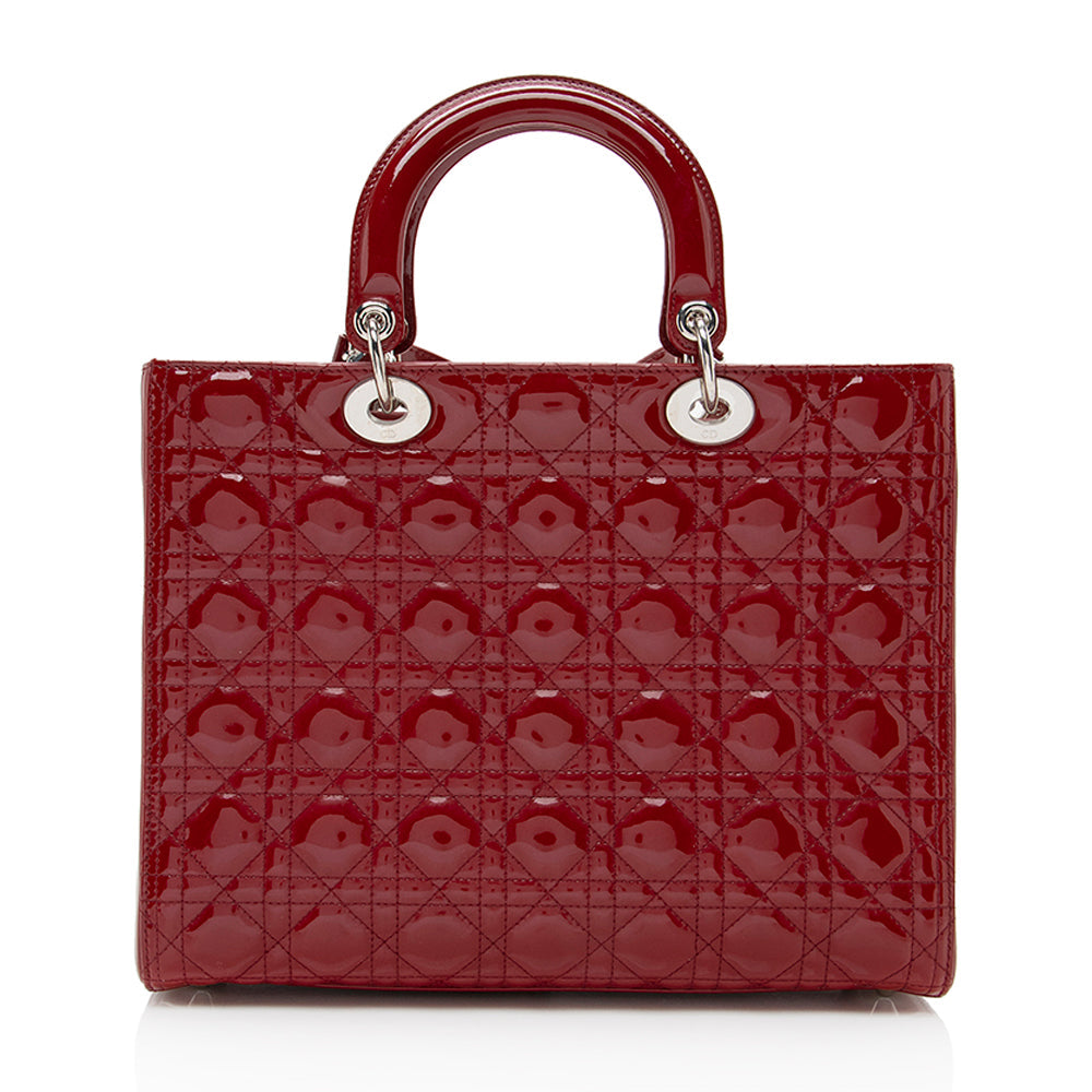 Dior Patent Leather Dior Large Tote (SHF-19305)