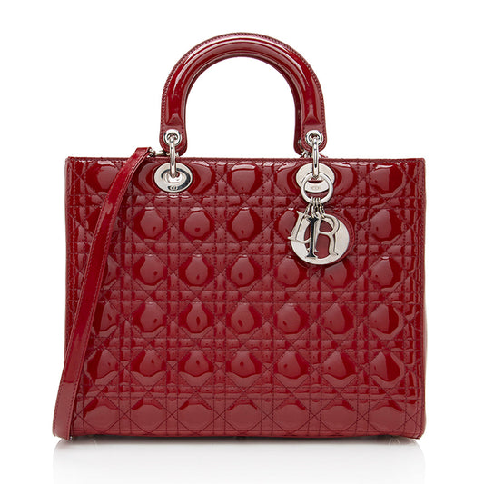 Dior Patent Leather Dior Large Tote (SHF-19305)
